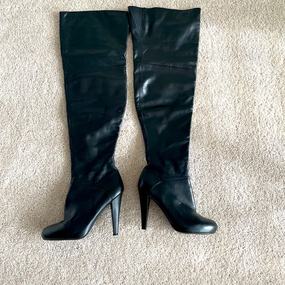 Shoes Like New 10 Leather Thigh High Very Sexy Boots 3 Inch Heels